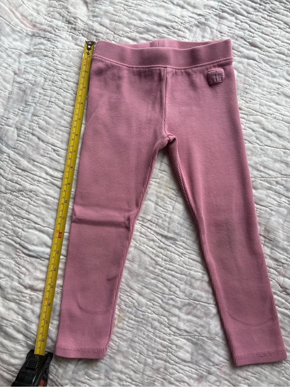 Zara Girls Kids Ribbed Pink Leggings
